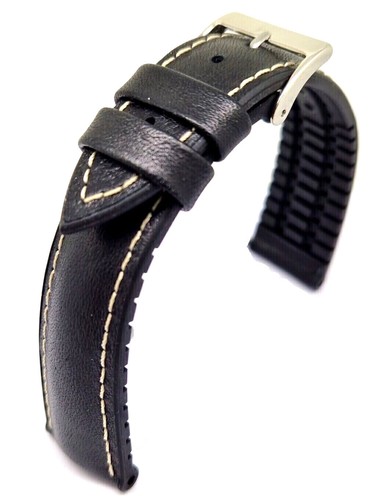 Cinturino nero con cucitura - nero,