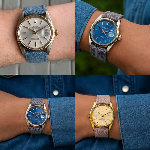 Cinturino orologio nylon denim